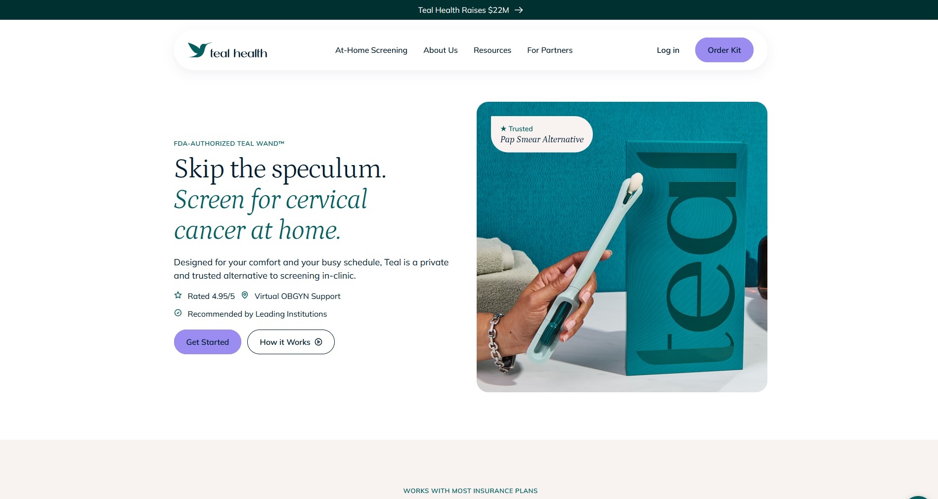 Teal Health evde HPV tarama cihazı Teal Wand