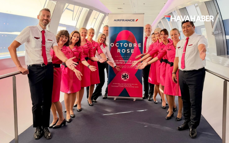Air France Pembe Uçuş ile meme kanseri farkındalığı
